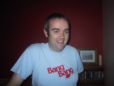 Picture of me in my light blue Bang Bang records t-shirt